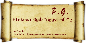 Pinkova Gyöngyvirág névjegykártya